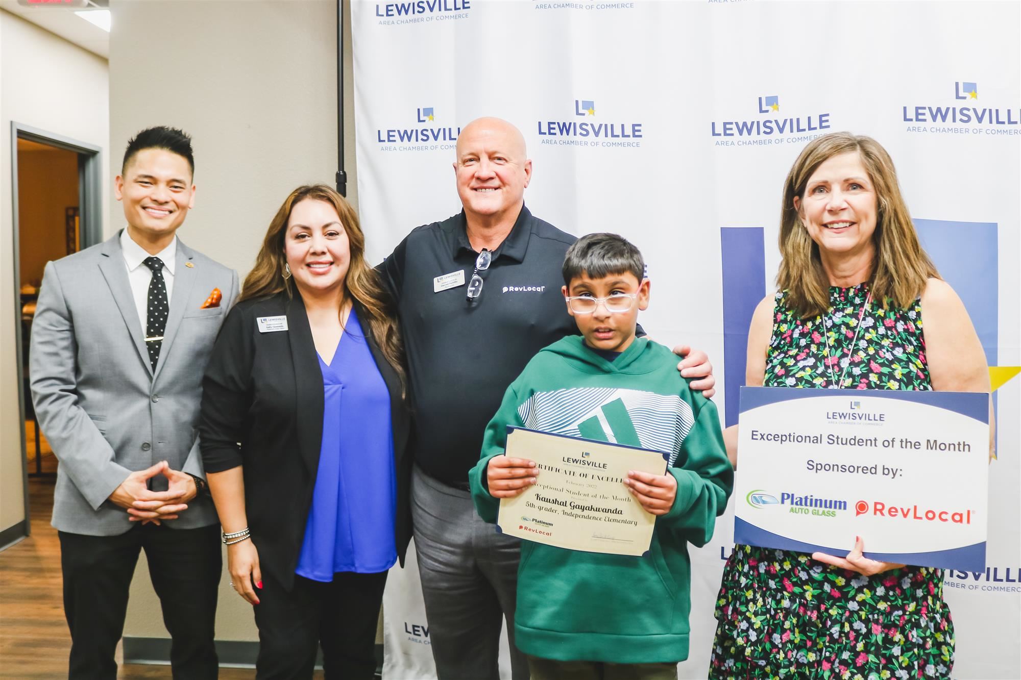 Lewisville Chamber                         FEBRUARY EXCEPTIONAL STUDENT OF THE MONTH | KAUSHAL GAYAKWANDA